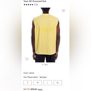 Team 247 Men's Lemon Sleeveless Tank M